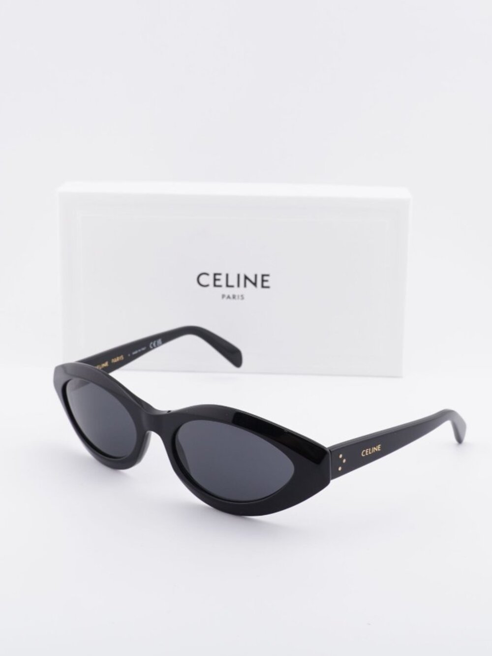 Celine CL40311I 01A  Cat Eye Sunglasses - Black / Grey